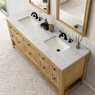 James Martin VanitiesBreckenridge 72" Double Vanity, Light Natural Oak w/ 3 CM Arctic Fall Top330 - V72 - LNO - 3AFAloha Habitat