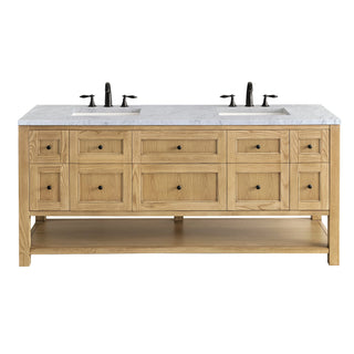 James Martin VanitiesBreckenridge 72" Double Vanity, Light Natural Oak w/ 3 CM Carrara Marble Top330 - V72 - LNO - 3CARAloha Habitat