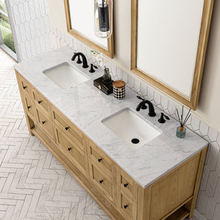 James Martin VanitiesBreckenridge 72" Double Vanity, Light Natural Oak w/ 3 CM Carrara Marble Top330 - V72 - LNO - 3CARAloha Habitat