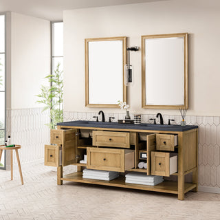 James Martin VanitiesBreckenridge 72" Double Vanity, Light Natural Oak w/ 3 CM Charcoal Soapstone Top330 - V72 - LNO - 3CSPAloha Habitat