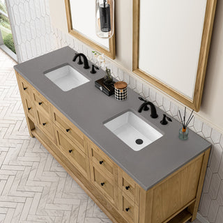 James Martin VanitiesBreckenridge 72" Double Vanity, Light Natural Oak w/ 3 CM Grey Expo Top330 - V72 - LNO - 3GEXAloha Habitat