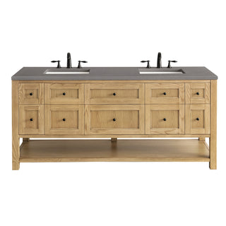 James Martin VanitiesBreckenridge 72" Double Vanity, Light Natural Oak w/ 3 CM Grey Expo Top330 - V72 - LNO - 3GEXAloha Habitat