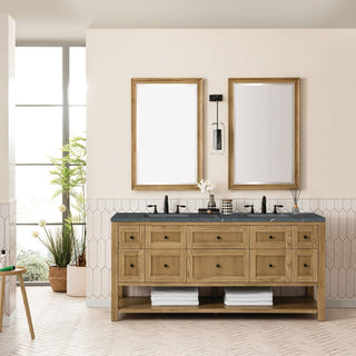 James Martin VanitiesBreckenridge 72" Double Vanity, Light Natural Oak w/ 3 CM Parisien Bleu Top330 - V72 - LNO - 3PBLAloha Habitat