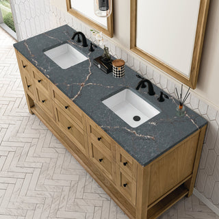 James Martin VanitiesBreckenridge 72" Double Vanity, Light Natural Oak w/ 3 CM Parisien Bleu Top330 - V72 - LNO - 3PBLAloha Habitat