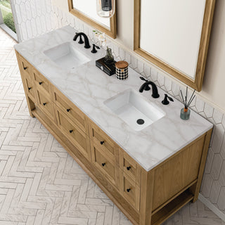 James Martin VanitiesBreckenridge 72" Double Vanity, Light Natural Oak w/ 3 CM Victorian Silver Top330 - V72 - LNO - 3VSLAloha Habitat