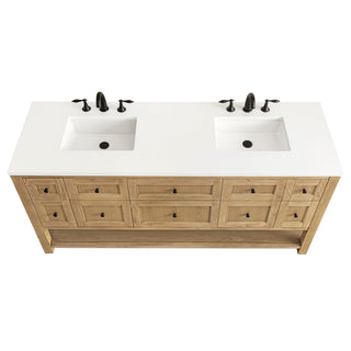 James Martin VanitiesBreckenridge 72" Double Vanity, Light Natural Oak w/ 3 CM White Zeus Top330 - V72 - LNO - 3WZAloha Habitat