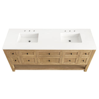 James Martin VanitiesBreckenridge 72" Double Vanity, Light Natural Oak w/ 3 CM White Zeus Top330 - V72 - LNO - 3WZAloha Habitat