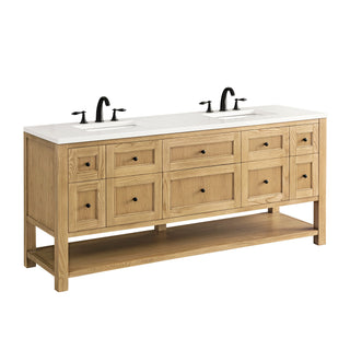 James Martin VanitiesBreckenridge 72" Double Vanity, Light Natural Oak w/ 3 CM White Zeus Top330 - V72 - LNO - 3WZAloha Habitat