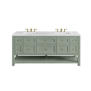 James Martin VanitiesBreckenridge 72" Double Vanity, Smokey Celadon w/ 3 CM Arctic Fall Top330 - V72 - SC - 3AFAloha Habitat