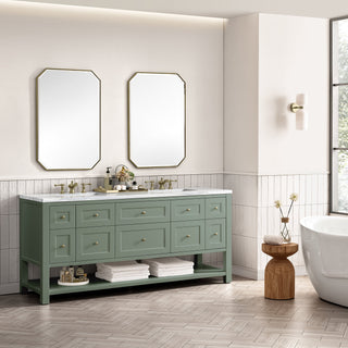 James Martin VanitiesBreckenridge 72" Double Vanity, Smokey Celadon w/ 3 CM Arctic Fall Top330 - V72 - SC - 3AFAloha Habitat