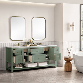 James Martin VanitiesBreckenridge 72" Double Vanity, Smokey Celadon w/ 3 CM Arctic Fall Top330 - V72 - SC - 3AFAloha Habitat