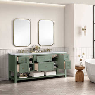 James Martin VanitiesBreckenridge 72" Double Vanity, Smokey Celadon w/ 3 CM Arctic Fall Top330 - V72 - SC - 3AFAloha Habitat