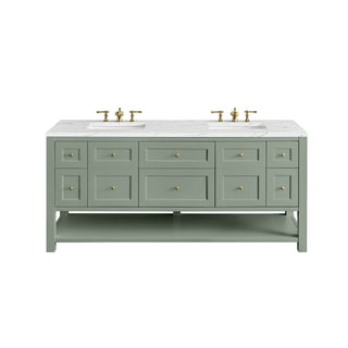 James Martin VanitiesBreckenridge 72" Double Vanity, Smokey Celadon w/ 3 CM Ethereal Noctis Top330 - V72 - SC - 3ENCAloha Habitat