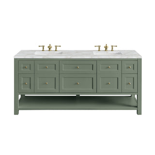 James Martin VanitiesBreckenridge 72" Double Vanity, Smokey Celadon w/ 3 CM Victorian Silver Top330 - V72 - SC - 3VSLAloha Habitat