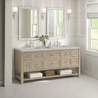 James Martin VanitiesBreckenridge 72" Double Vanity, Whitewashed Oak w/ 3 CM Eternal Jasmine Pearl Quartz Top330 - V72 - WWO - 3EJPAloha Habitat