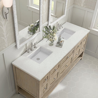 James Martin VanitiesBreckenridge 72" Double Vanity, Whitewashed Oak w/ 3 CM Lime Delight Quartz Top330 - V72 - WWO - 3LDLAloha Habitat