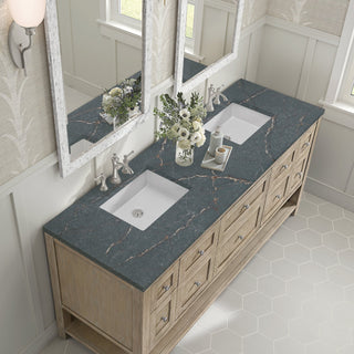 James Martin VanitiesBreckenridge 72" Double Vanity, Whitewashed Oak w/ 3 CM Parisien Bleu Quartz Top330 - V72 - WWO - 3PBLAloha Habitat
