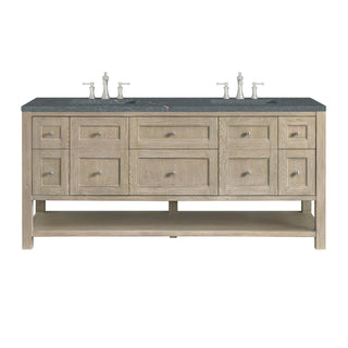 James Martin VanitiesBreckenridge 72" Double Vanity, Whitewashed Oak w/ 3 CM Parisien Bleu Quartz Top330 - V72 - WWO - 3PBLAloha Habitat