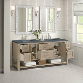 James Martin VanitiesBreckenridge 72" Double Vanity, Whitewashed Oak w/ 3 CM Parisien Bleu Quartz Top330 - V72 - WWO - 3PBLAloha Habitat