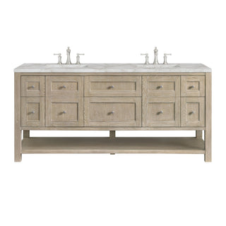 James Martin VanitiesBreckenridge 72" Double Vanity, Whitewashed Oak w/ 3 CM Victorian Silver Quartz Top330 - V72 - WWO - 3VSLAloha Habitat