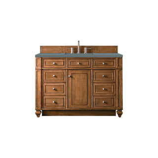 James Martin VanitiesBristol 48" Single Vanity, Saddle Brown w/ 3 CM Cala Blue Quartz Top157 - V48 - SBR - 3CBLAloha Habitat