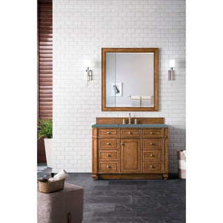 James Martin VanitiesBristol 48" Single Vanity, Saddle Brown w/ 3 CM Cala Blue Quartz Top157 - V48 - SBR - 3CBLAloha Habitat