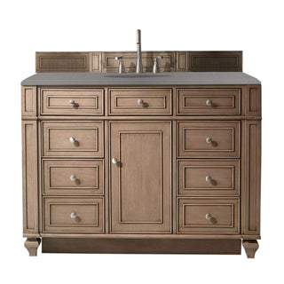 James Martin VanitiesBristol 48" Single Vanity, Whitewashed Walnut w/ 3 CM Grey Expo Quartz Top157 - V48 - WW - 3GEXAloha Habitat