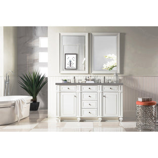 James Martin VanitiesBristol 60" Double Vanity, Bright White w/ 3 CM Grey Expo Quartz Top157 - V60D - BW - 3GEXAloha Habitat