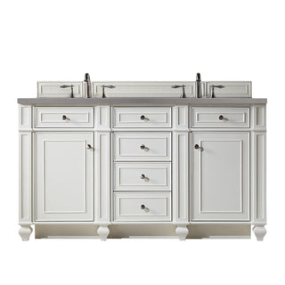 James Martin VanitiesBristol 60" Double Vanity, Bright White w/ 3 CM Grey Expo Quartz Top157 - V60D - BW - 3GEXAloha Habitat