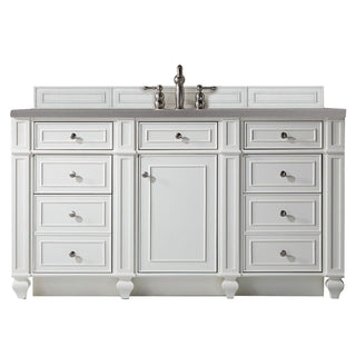 James Martin VanitiesBristol 60" Single Vanity, Bright White w/ 3 CM Grey Expo Quartz Top157 - V60S - BW - 3GEXAloha Habitat