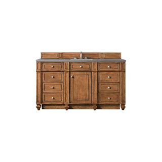 James Martin VanitiesBristol 60" Single Vanity, Saddle Brown w/ 3 CM Grey Expo Quartz Top157 - V60S - SBR - 3GEXAloha Habitat