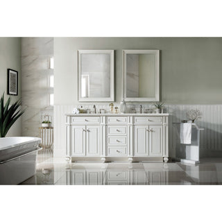 James Martin VanitiesBristol 72" Double Vanity, Bright White w/ 3 CM Eternal Jasmine Pearl Quartz Top157 - V72 - BW - 3EJPAloha Habitat