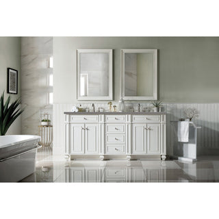 James Martin VanitiesBristol 72" Double Vanity, Bright White w/ 3 CM Grey Expo Quartz Top157 - V72 - BW - 3GEXAloha Habitat