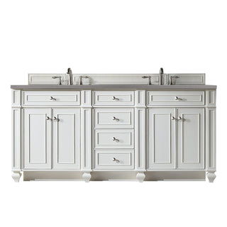 James Martin VanitiesBristol 72" Double Vanity, Bright White w/ 3 CM Grey Expo Quartz Top157 - V72 - BW - 3GEXAloha Habitat