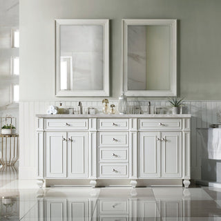 James Martin VanitiesBristol 72" Double Vanity, Bright White w/ 3 CM Victorian Silver Quartz Top157 - V72 - BW - 3VSLAloha Habitat