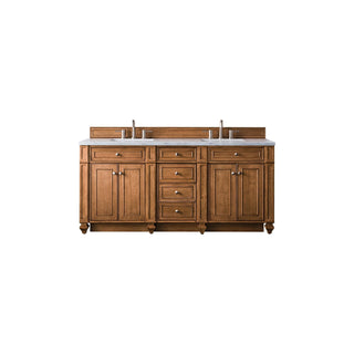 James Martin VanitiesBristol 72" Double Vanity, Saddle Brown w/ 3 CM Arctic Fall Solid Surface Top157 - V72 - SBR - 3AFAloha Habitat