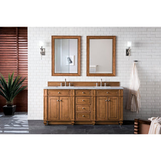 James Martin VanitiesBristol 72" Double Vanity, Saddle Brown w/ 3 CM Arctic Fall Solid Surface Top157 - V72 - SBR - 3AFAloha Habitat