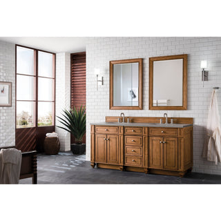 James Martin VanitiesBristol 72" Double Vanity, Saddle Brown w/ 3 CM Grey Expo Quartz Top157 - V72 - SBR - 3GEXAloha Habitat