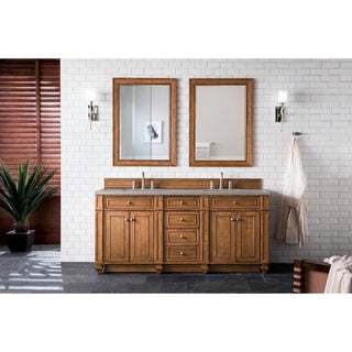 James Martin VanitiesBristol 72" Double Vanity, Saddle Brown w/ 3 CM Grey Expo Quartz Top157 - V72 - SBR - 3GEXAloha Habitat