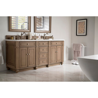 James Martin VanitiesBristol 72" Double Vanity, Whitewashed Walnut w/ 3 CM Arctic Fall Solid Surface Top157 - V72 - WW - 3AFAloha Habitat