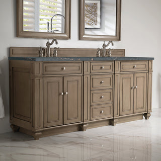 James Martin VanitiesBristol 72" Double Vanity, Whitewashed Walnut w/ 3 CM Parisien Bleu Quartz Top157 - V72 - WW - 3PBLAloha Habitat