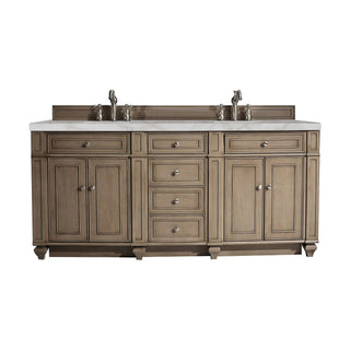 James Martin VanitiesBristol 72" Double Vanity, Whitewashed Walnut w/ 3 CM Victorian Silver Quartz Top157 - V72 - WW - 3VSLAloha Habitat