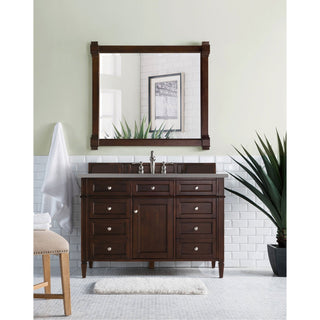 James Martin VanitiesBrittany 48" Single Vanity, Burnished Mahogany w/ 3 CM Grey Expo Quartz Top650 - V48 - BNM - 3GEXAloha Habitat