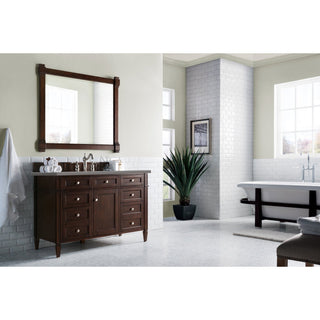 James Martin VanitiesBrittany 48" Single Vanity, Burnished Mahogany w/ 3 CM Grey Expo Quartz Top650 - V48 - BNM - 3GEXAloha Habitat