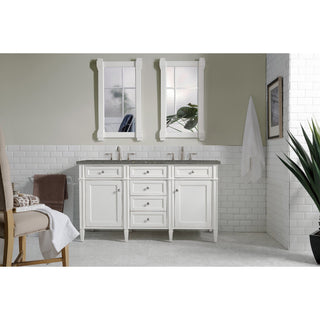 James Martin VanitiesBrittany 60" Double Vanity, Bright White Vanity w/ 3 CM Grey Expo Quartz Top650 - V60D - BW - 3GEXAloha Habitat