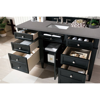 James Martin VanitiesBrittany 60" Single Vanity, Black Onyx, w/ 3 CM Grey Expo Quartz Top650 - V60S - BKO - 3GEXAloha Habitat