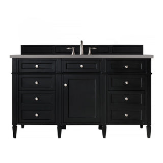 James Martin VanitiesBrittany 60" Single Vanity, Black Onyx, w/ 3 CM Grey Expo Quartz Top650 - V60S - BKO - 3GEXAloha Habitat