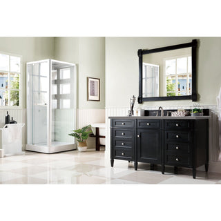 James Martin VanitiesBrittany 60" Single Vanity, Black Onyx, w/ 3 CM Grey Expo Quartz Top650 - V60S - BKO - 3GEXAloha Habitat