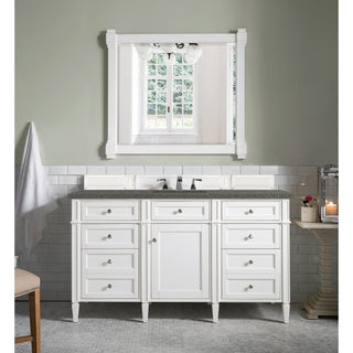 James Martin VanitiesBrittany 60" Single Vanity, Bright White w/ 3 CM Grey Expo Quartz Top650 - V60S - BW - 3GEXAloha Habitat