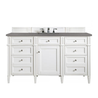 James Martin VanitiesBrittany 60" Single Vanity, Bright White w/ 3 CM Grey Expo Quartz Top650 - V60S - BW - 3GEXAloha Habitat